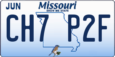 MO license plate CH7P2F
