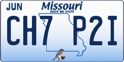 MO license plate CH7P2I