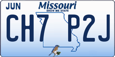 MO license plate CH7P2J