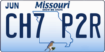 MO license plate CH7P2R