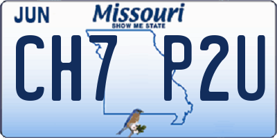 MO license plate CH7P2U