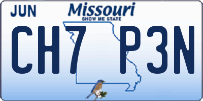 MO license plate CH7P3N