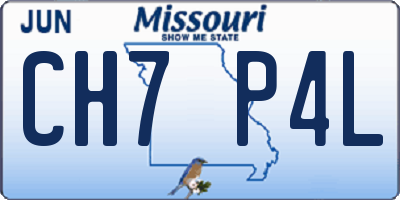 MO license plate CH7P4L