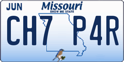 MO license plate CH7P4R