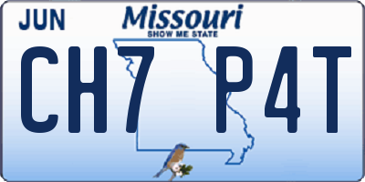 MO license plate CH7P4T