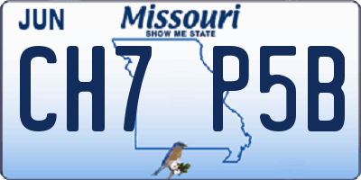 MO license plate CH7P5B