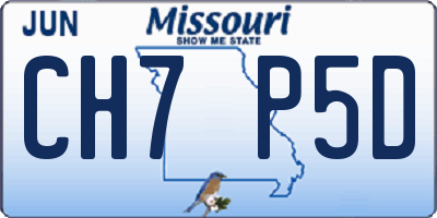 MO license plate CH7P5D