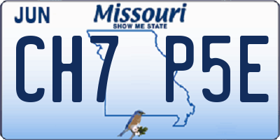 MO license plate CH7P5E