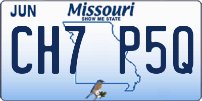 MO license plate CH7P5Q