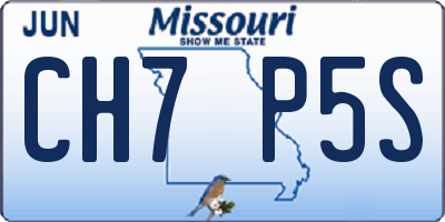 MO license plate CH7P5S