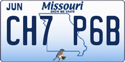 MO license plate CH7P6B