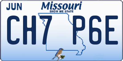MO license plate CH7P6E
