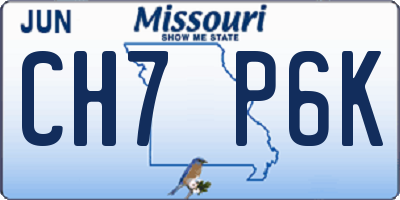 MO license plate CH7P6K
