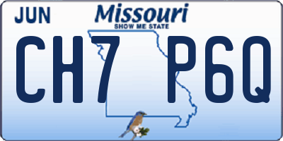 MO license plate CH7P6Q