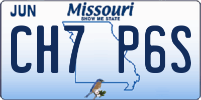 MO license plate CH7P6S