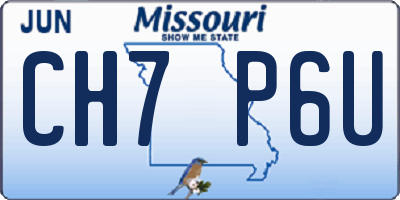 MO license plate CH7P6U