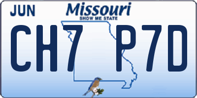 MO license plate CH7P7D