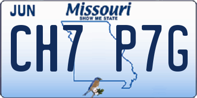 MO license plate CH7P7G