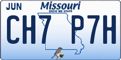 MO license plate CH7P7H