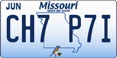 MO license plate CH7P7I
