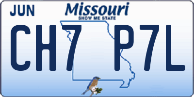 MO license plate CH7P7L