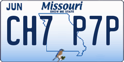 MO license plate CH7P7P