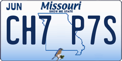 MO license plate CH7P7S