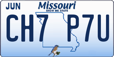 MO license plate CH7P7U