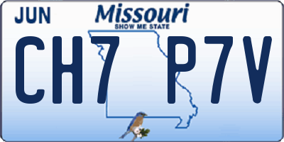 MO license plate CH7P7V