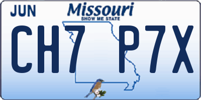 MO license plate CH7P7X