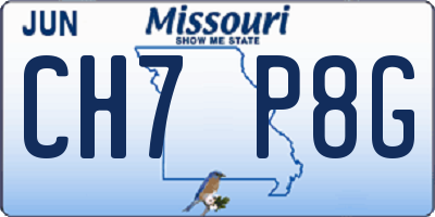 MO license plate CH7P8G