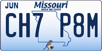 MO license plate CH7P8M