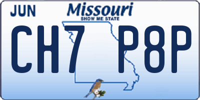 MO license plate CH7P8P