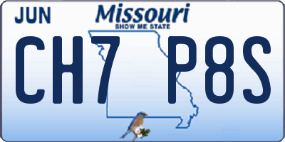 MO license plate CH7P8S