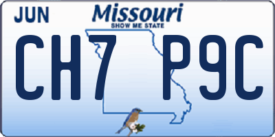 MO license plate CH7P9C