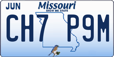 MO license plate CH7P9M