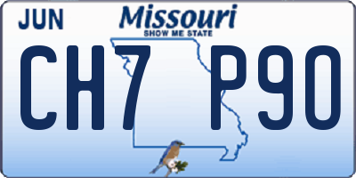 MO license plate CH7P9O
