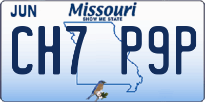 MO license plate CH7P9P
