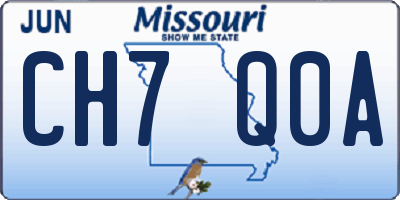 MO license plate CH7Q0A