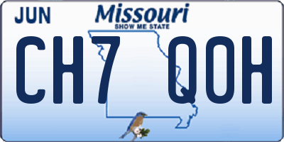 MO license plate CH7Q0H