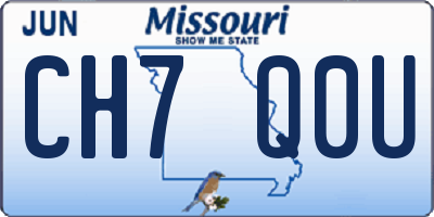 MO license plate CH7Q0U