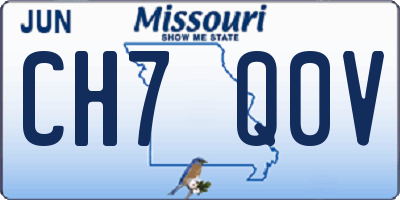 MO license plate CH7Q0V