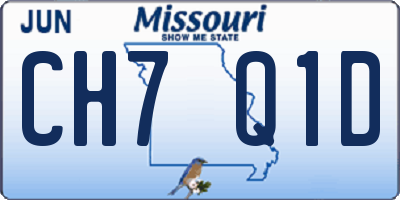 MO license plate CH7Q1D
