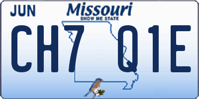 MO license plate CH7Q1E