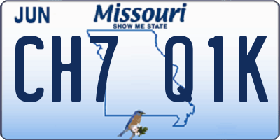 MO license plate CH7Q1K