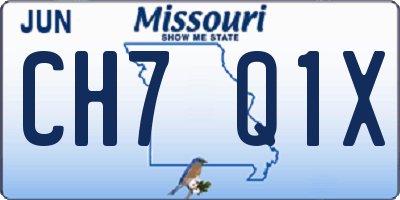 MO license plate CH7Q1X