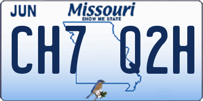 MO license plate CH7Q2H