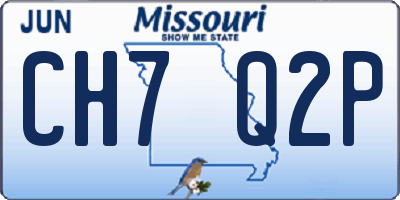 MO license plate CH7Q2P