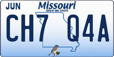 MO license plate CH7Q4A