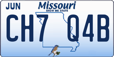 MO license plate CH7Q4B